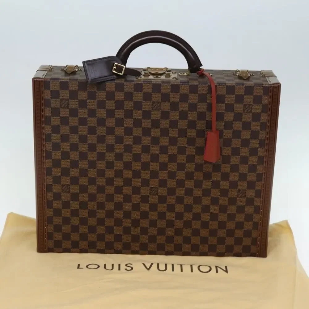 Louis Vuitton Damier Ebene Attache Case Handbag Brown